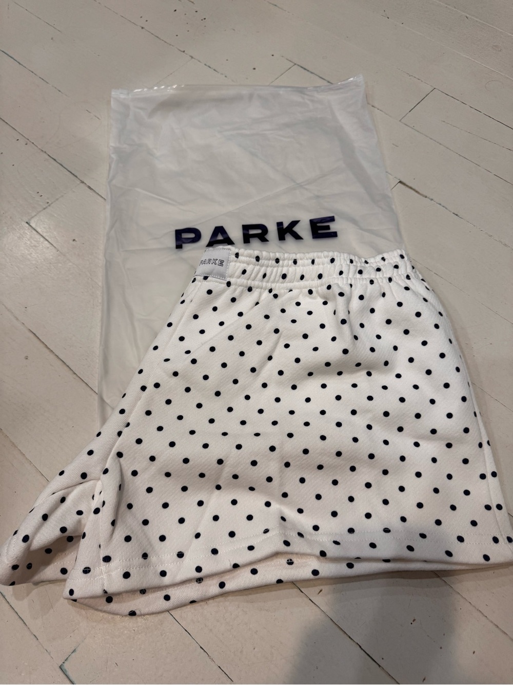 Parke Polka Dot White shorts NEW
